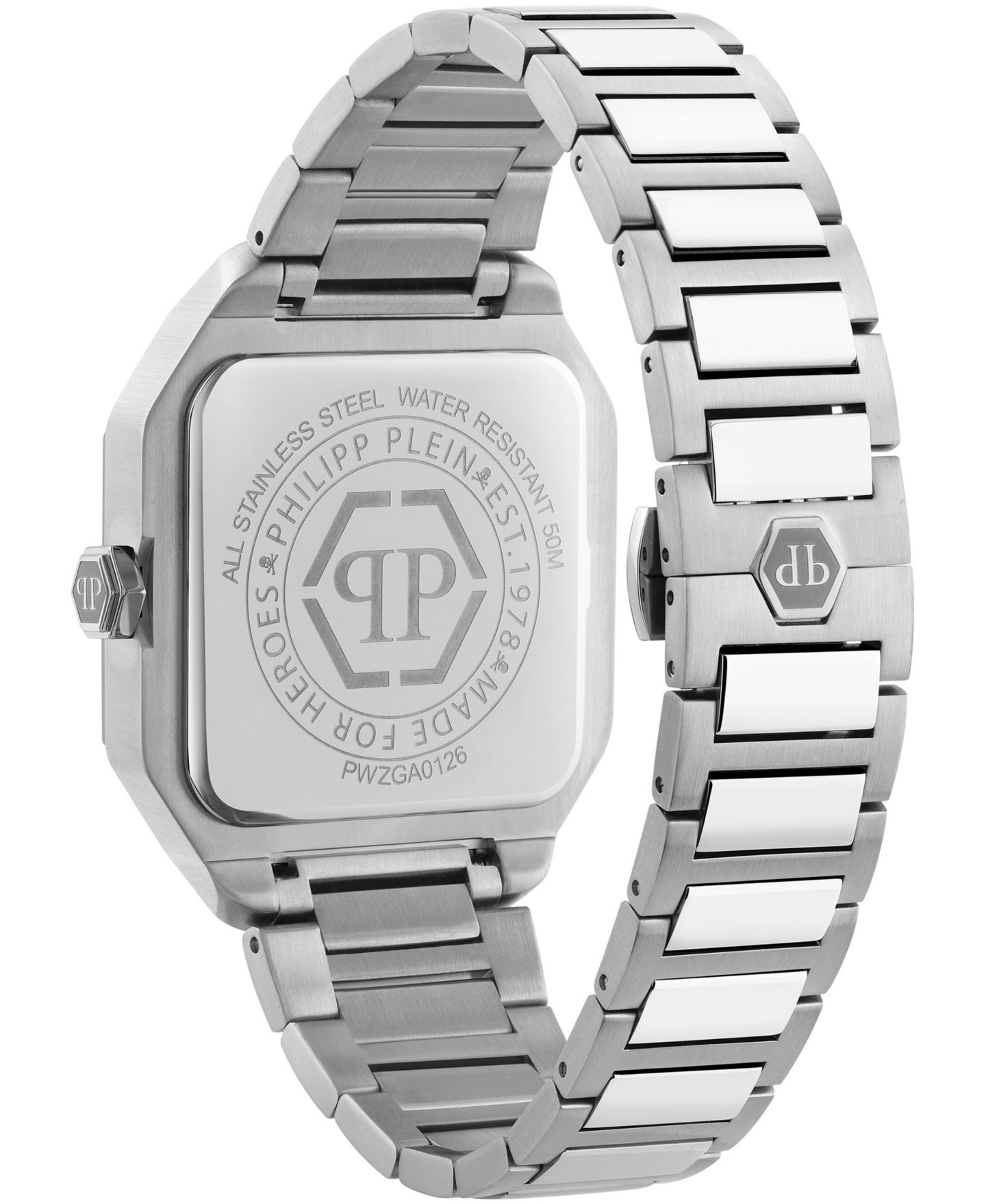 Женские часы Philipp Plein Plein Edge Silver Stainless Steel Bracelet Watch, 34mm — фото 2