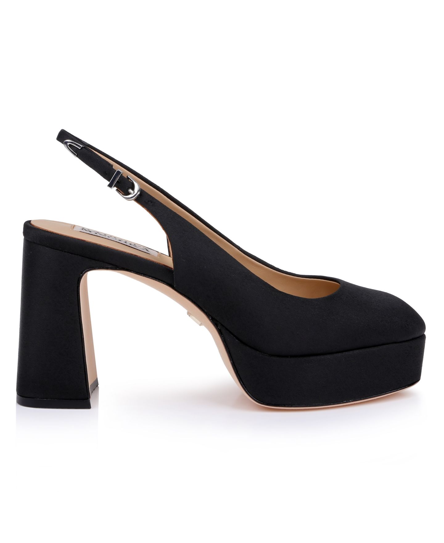 Женские туфли Badgley Mischka Rylan Platform Slingback Block Heel, цвет: Чёрный — фото 2