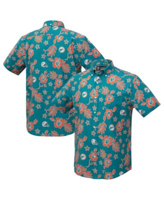 Men's  Aqua Miami Dolphins Kekai Performance Button-Down Top