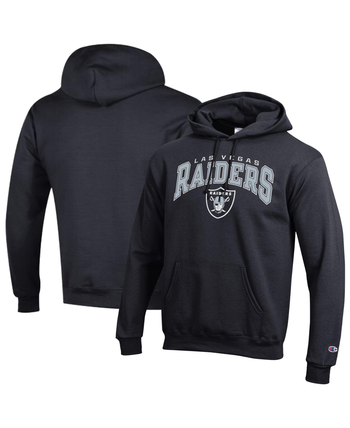 Champion Men's Black Las Vegas Raiders Power Blend Arch over Logo Hoodie