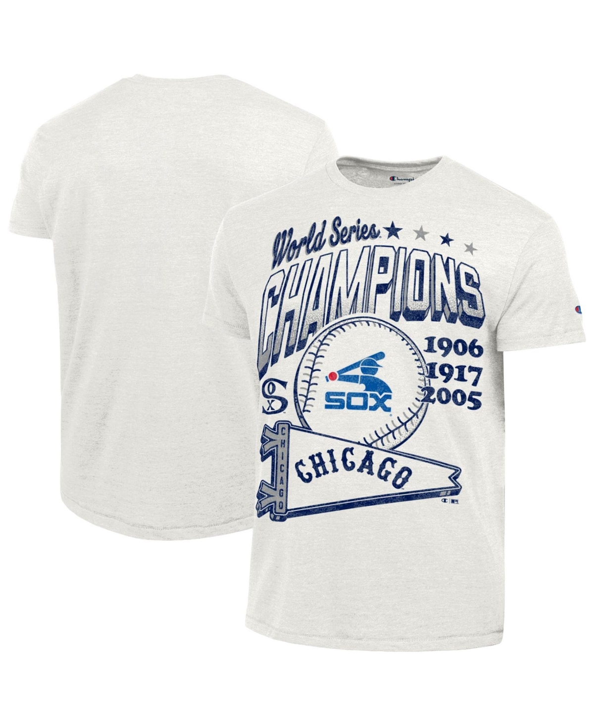 Champion Men's Cream Chicago White Sox Winning Tradition Cooperstown Collection Tri-Blend T-Shirt - Cream