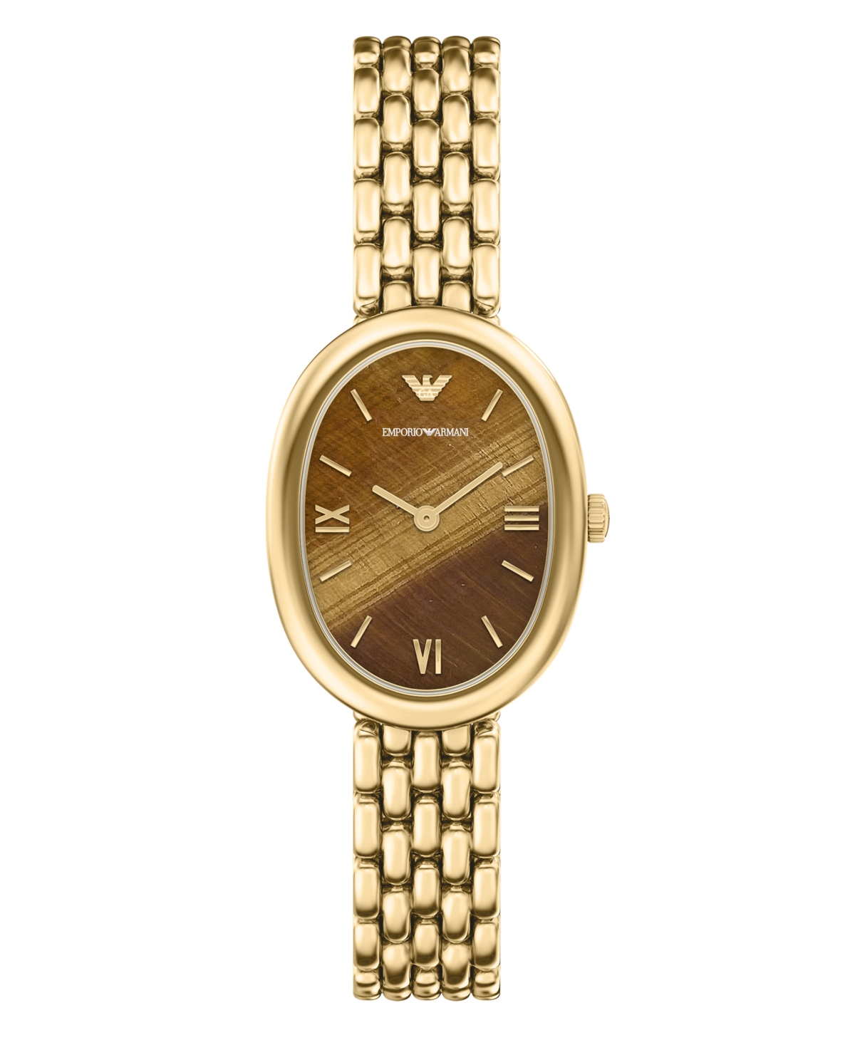 Emporio Armani Women's Quartz Sinfonia Two-Hand Gold-Tone Stainless Steel Watch, 34mm - Brown