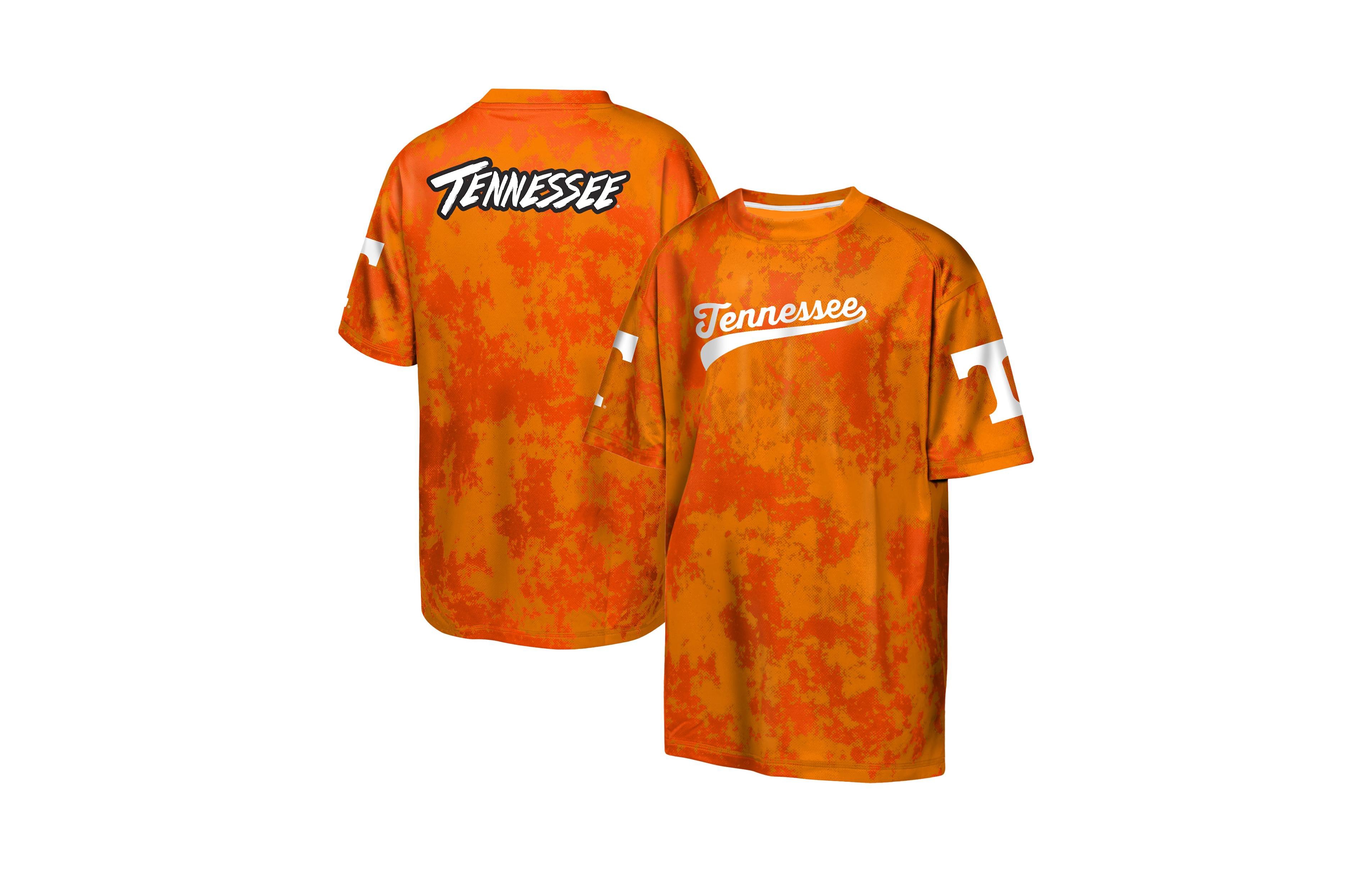 Outerstuff Women's Pressbox Tennessee Orange Volunteers Nelson Arch Over Logo Long- Sleeves Hooded Slub T-Shirt