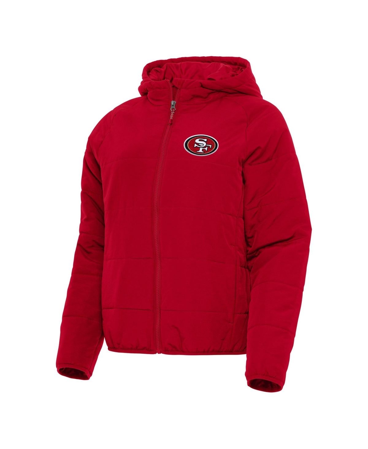 Antigua Women's  Scarlet San Francisco 49ers Universe Full-zip Hoodie Jacket In Red
