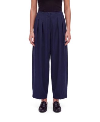 Women's Double Pleat Belted Trousers