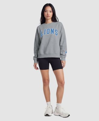 Detroit Lions Women's Contrast Lined Sweatshirt - Heather Gray