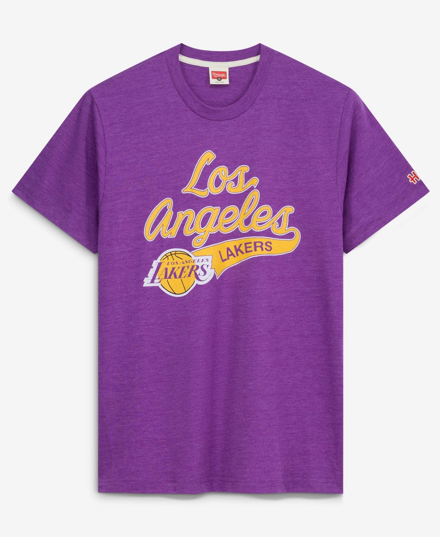 Футболка Homage Purple Los Angeles Lakers Script Tri-Blend — фото 1