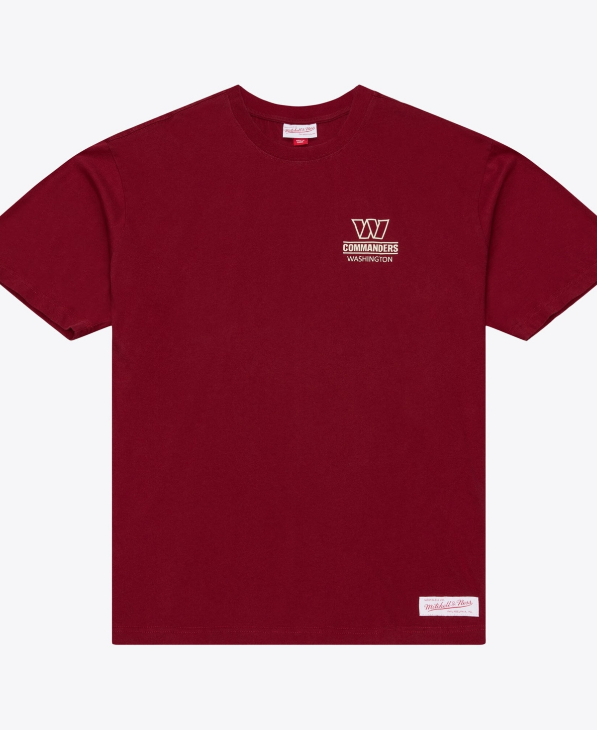 Mitchell & Ness Men's Burgundy Washington Commanders Core Essentials Micro Logo T-Shirt