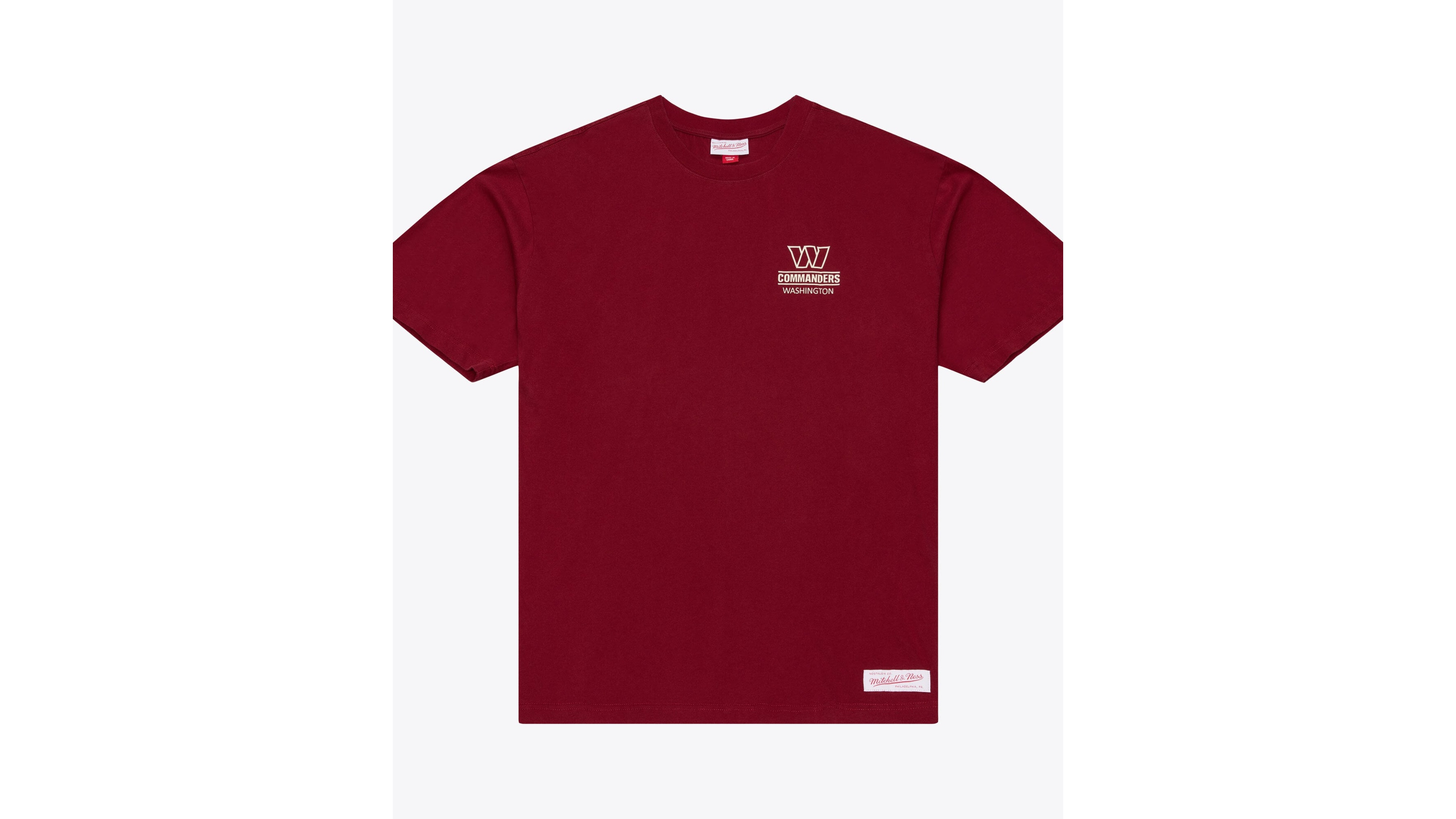 Mitchell & Ness Men's Burgundy Washington Commanders Core Essentials Micro Logo T-Shirt