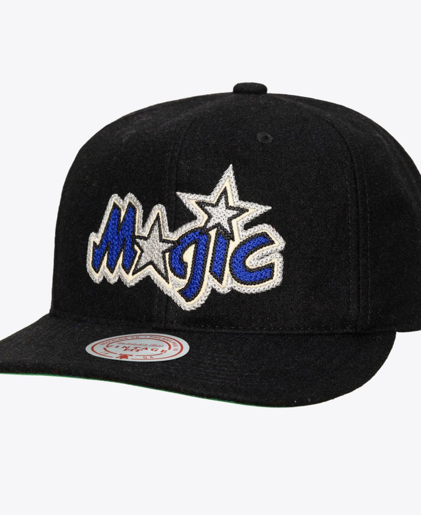 Мужская кепка Mitchell & Ness Black Orlando Magic Hardwood Classics Retro Roots Vintage Adjustable Hat — фото 1