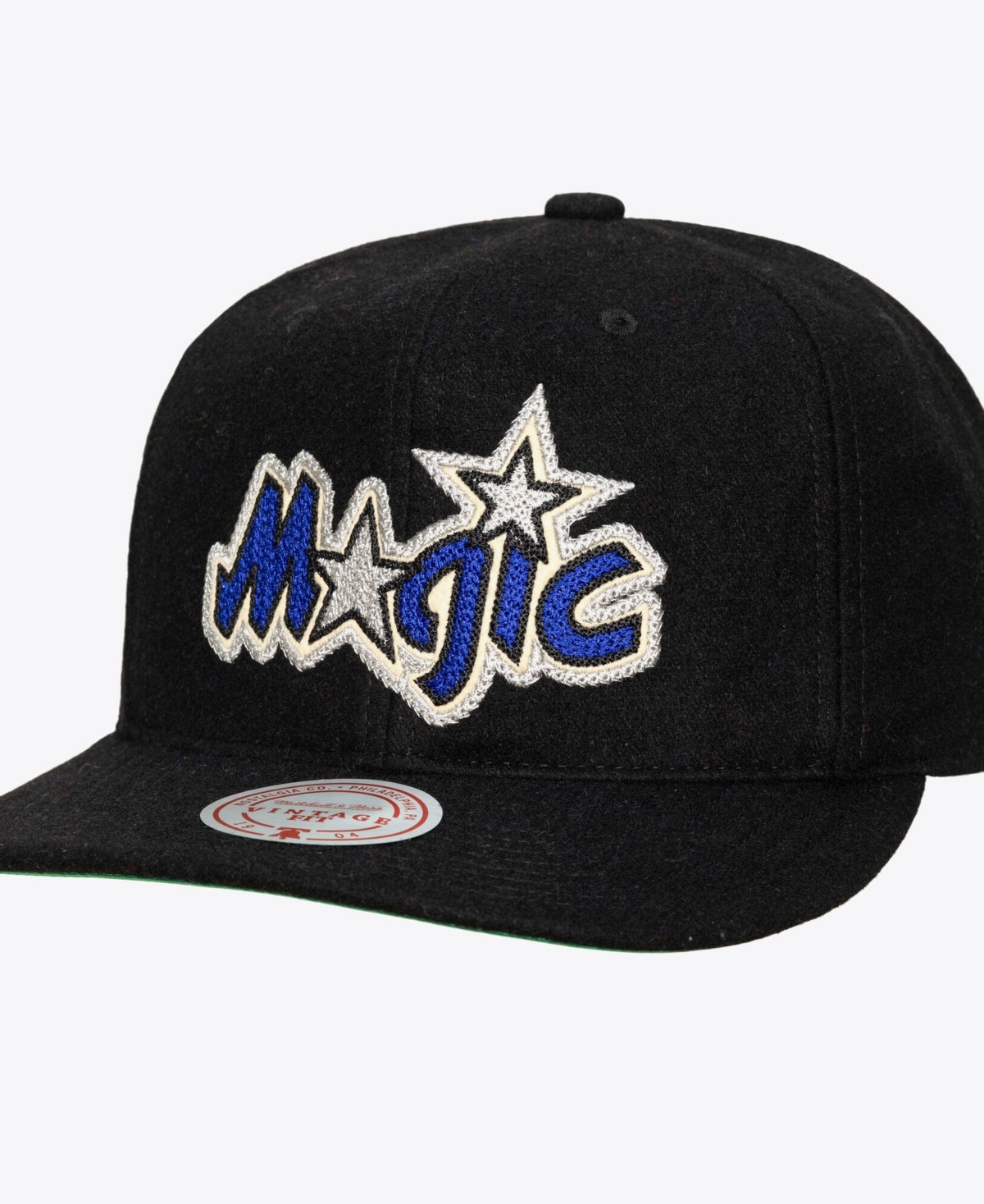 Mitchell & Ness Men's Black Orlando Magic Hardwood Classics Retro Roots Adjustable Hat