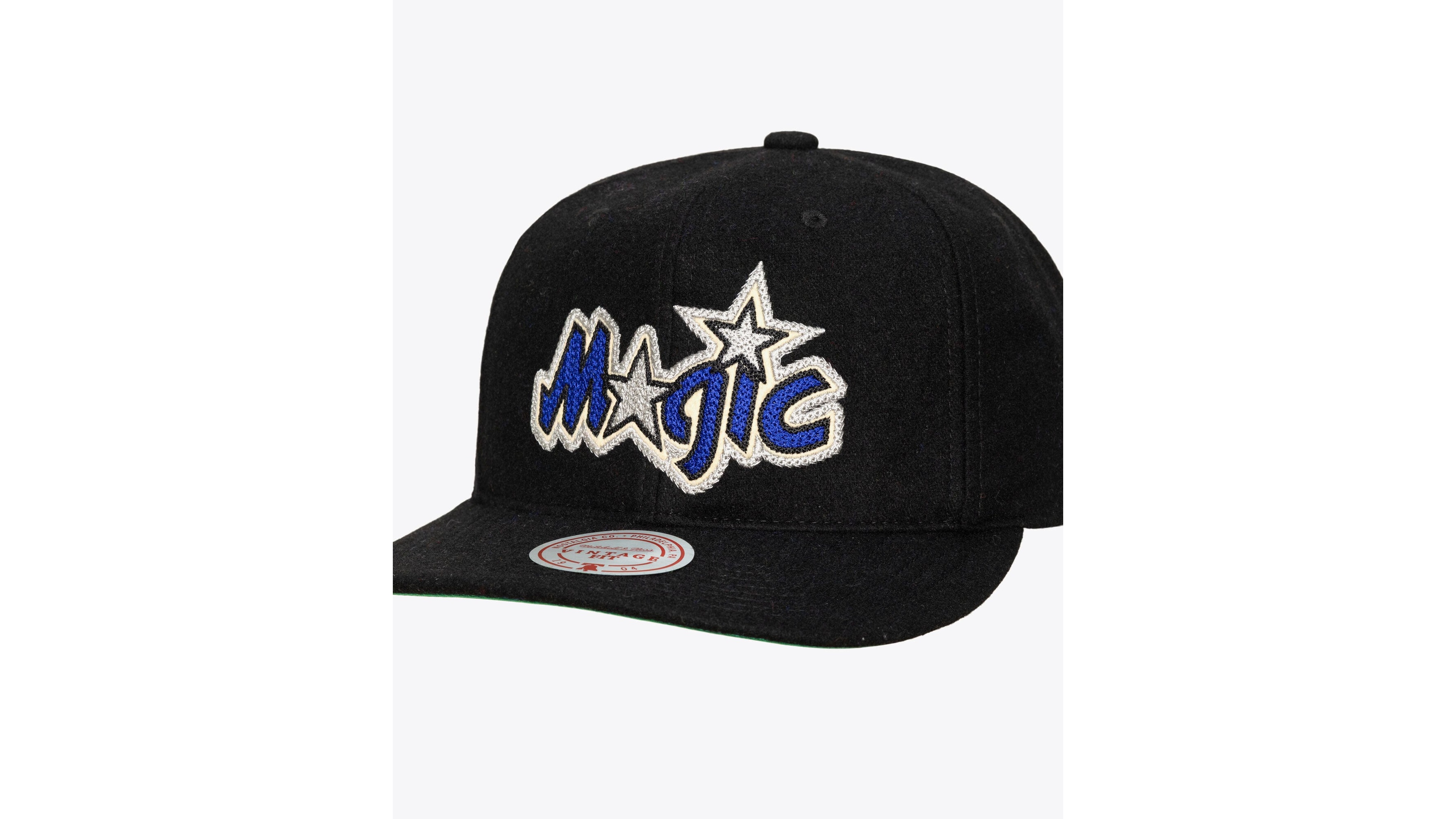 Mitchell & Ness Men's Black Orlando Magic Hardwood Classics Retro Roots Adjustable Hat