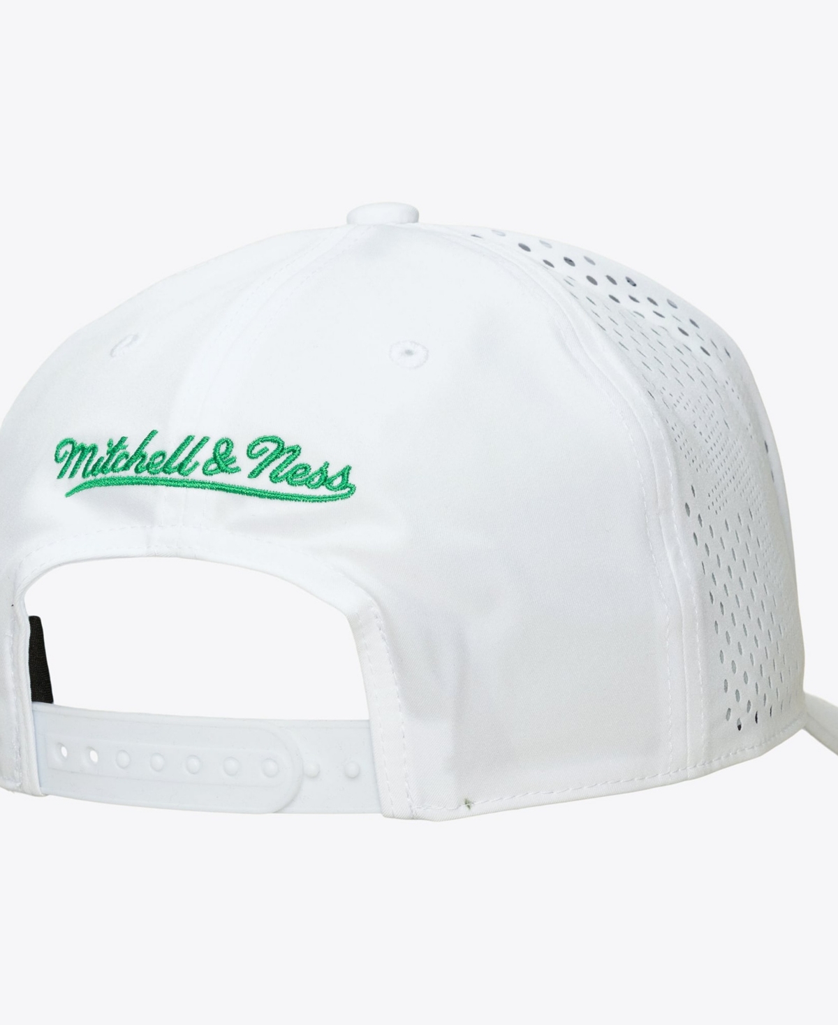 Men's Mitchell & Ness White Milwaukee Bucks Perfect Lightweight Pro Crown Adjustable Hat