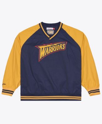 Men's Navy Golden State Warriors Classic V-Neck Pullover Jacket