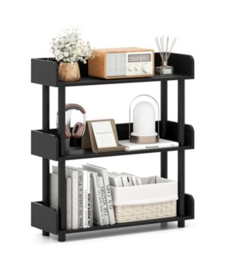3-Tier Bookshelf with Anti-Tipping Kit and Industrial Storage Unit for Living Room