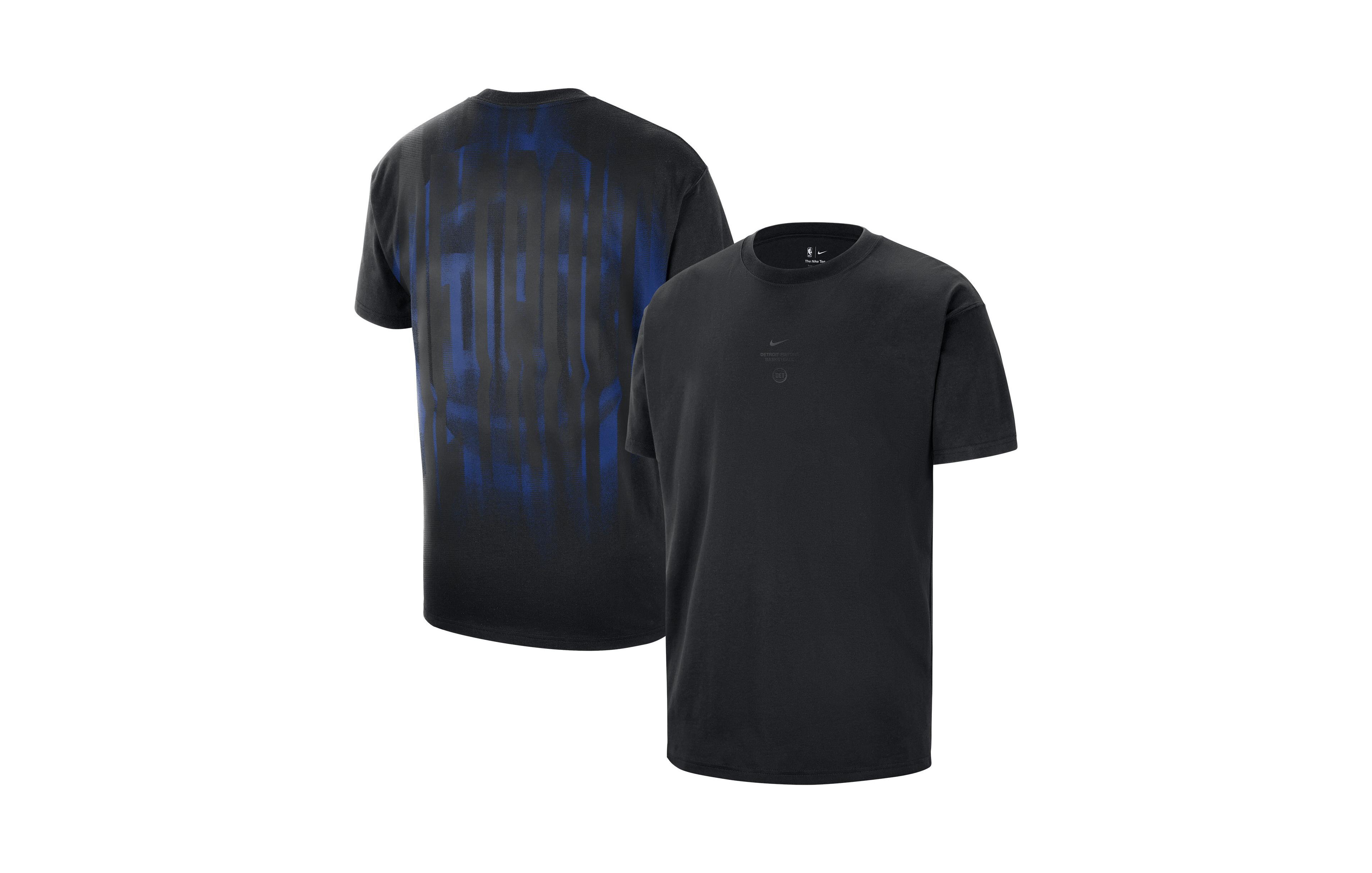 Nike Men's Black Detroit Pistons Pregame Max90 T-Shirt