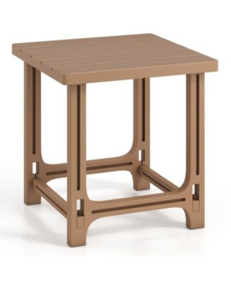 18-Inch HDPE Adirondack Side Table with Slatted Top