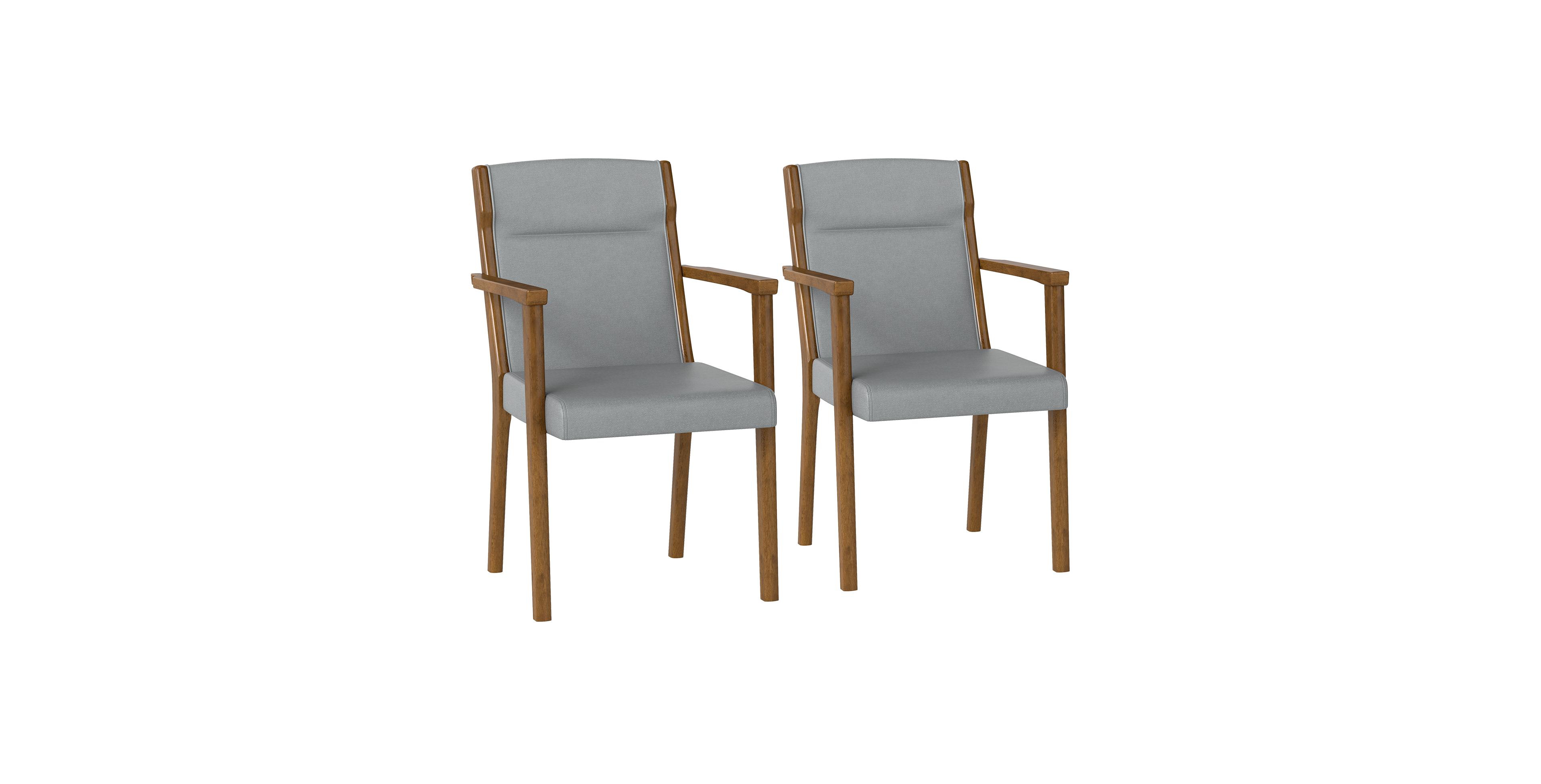 Mecale Upholstered Wooden Accent Chairs Set of 2 with High Back and Soft Cushion