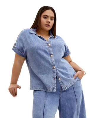 Women's Plus Size Tilly Cotton Denim Shirt