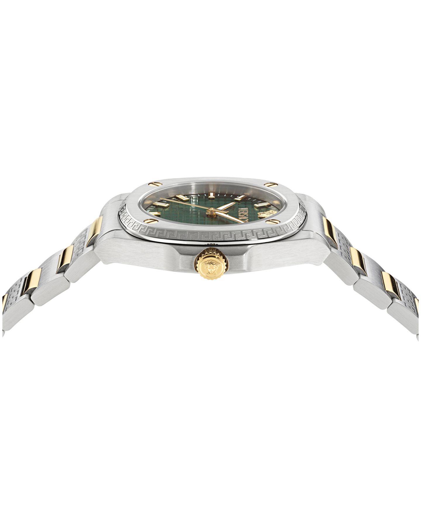 Женские часы Versace Greca Pulse, двухцветный браслет, 36 мм — фото 2