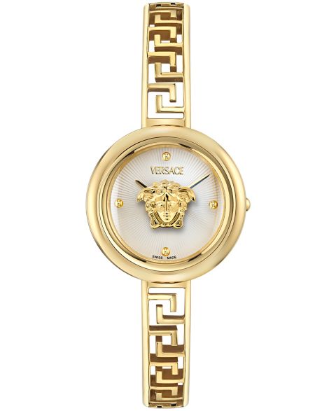 Женские часы Versace Medusa Eclipse с браслетом, жёлтое золото IP, 28 мм