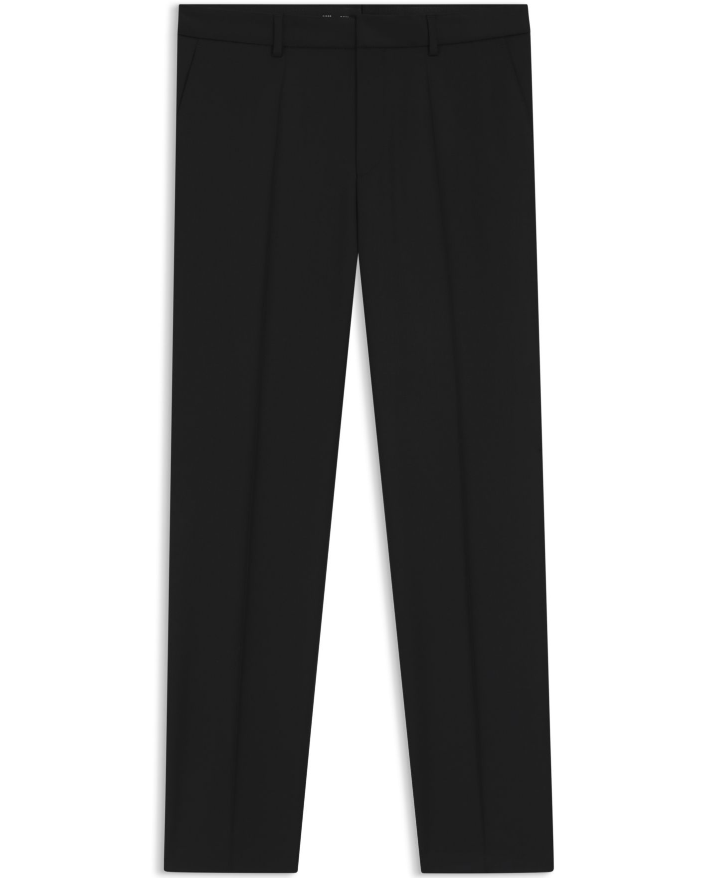 Мужские брюки Hugo Boss Regular-Fit Virgin Wool Formal Trousers, цвет: Чёрный — фото 5