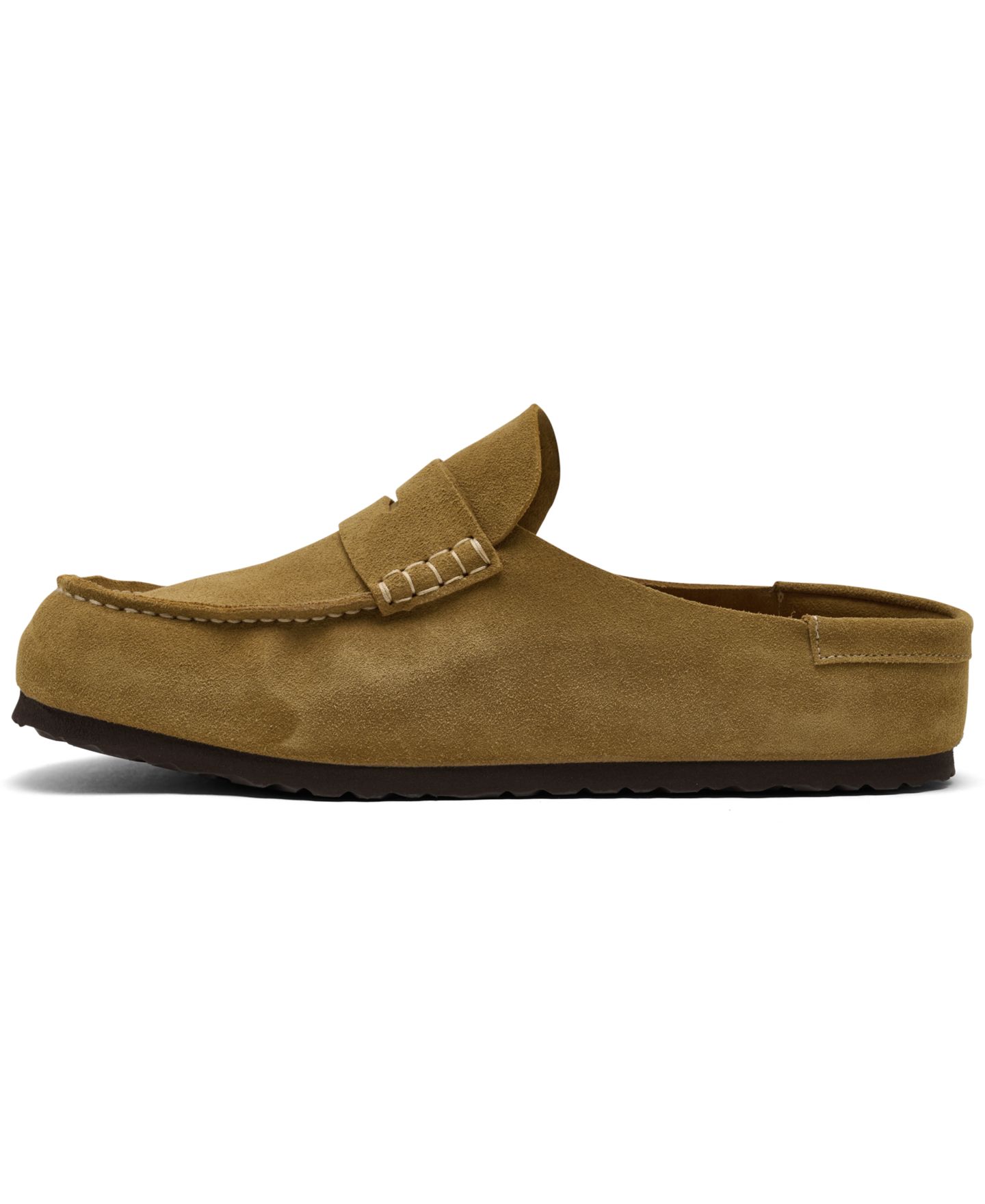 Мужские сабо Birkenstock Naples Suede Loafer-Inspired, цвет: Коричневый — фото 3