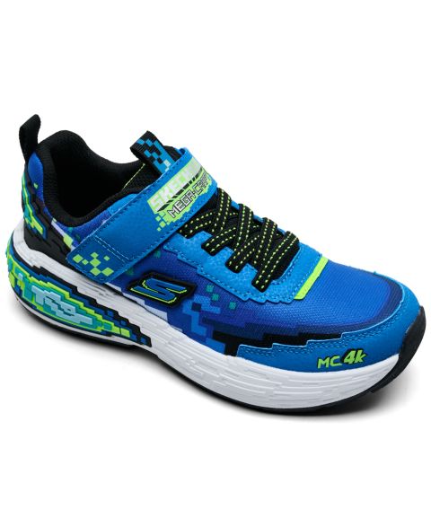 Кроссовки Skechers Mega-Craft 4K Slip-On Low-Top Sneakers from Finish Line для мальчиков, цвет: Синий / Лаймовый