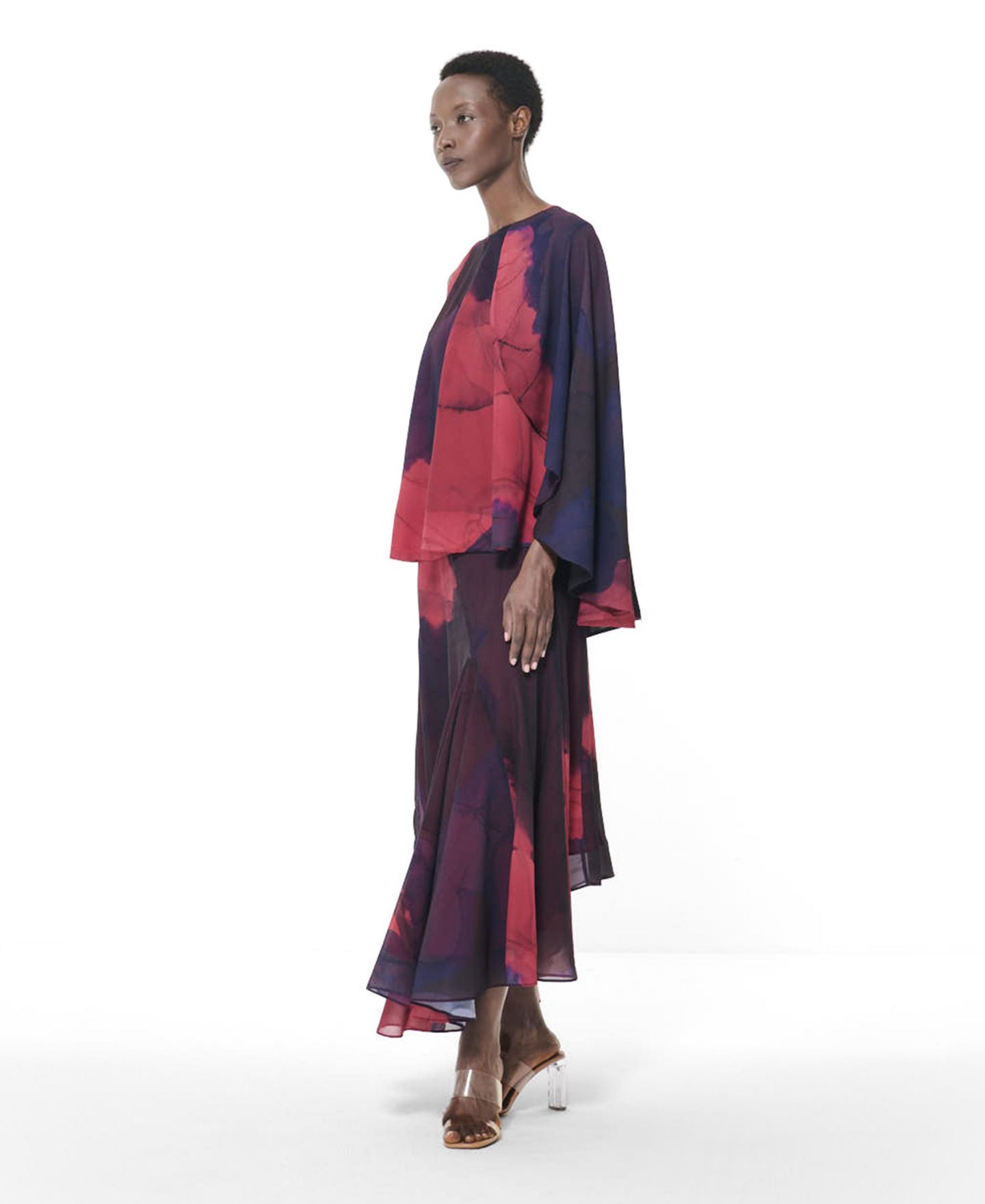 Женская блузка Leem Cape Sleeve Printed, цвет: Разноцветный — фото 3