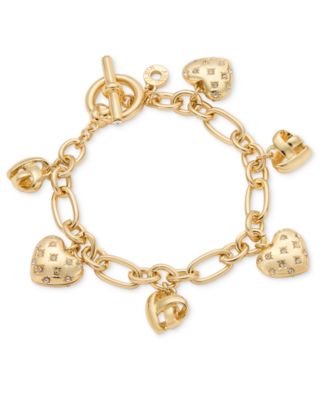 Crystal Puffy & Knot Charm Bracelet