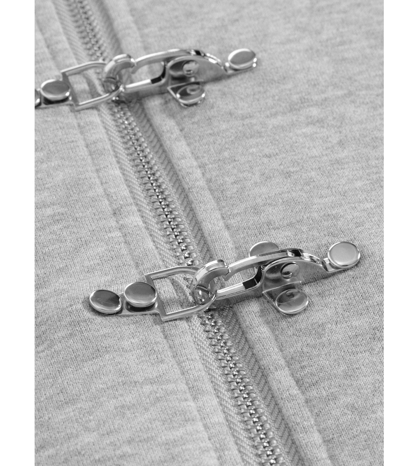 Мужское худи AELFRIC EDEN Boxy Metal Toggle Zip Up, цвет: Серый — фото 7