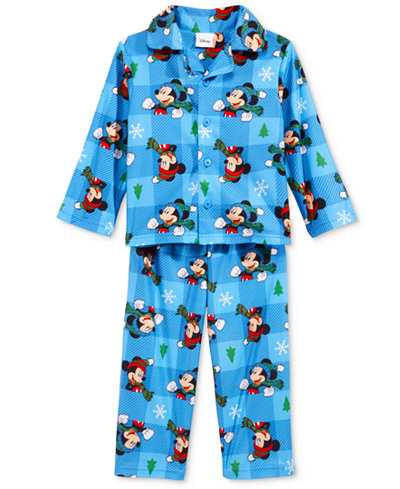 AME 2-Pc. Mickey Mouse Plaid Pajama Set, Toddler Boys (2T-4T)