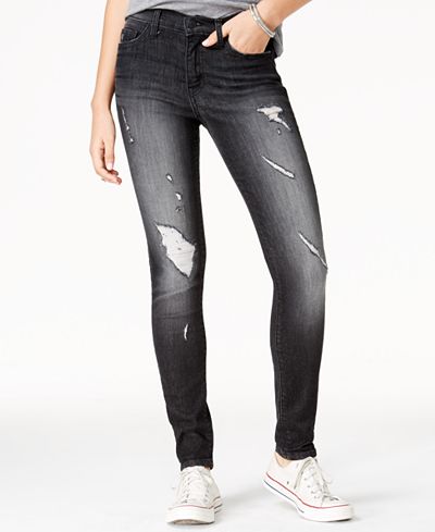 Flying Monkey Ripped Black Wash Skinny Jeans