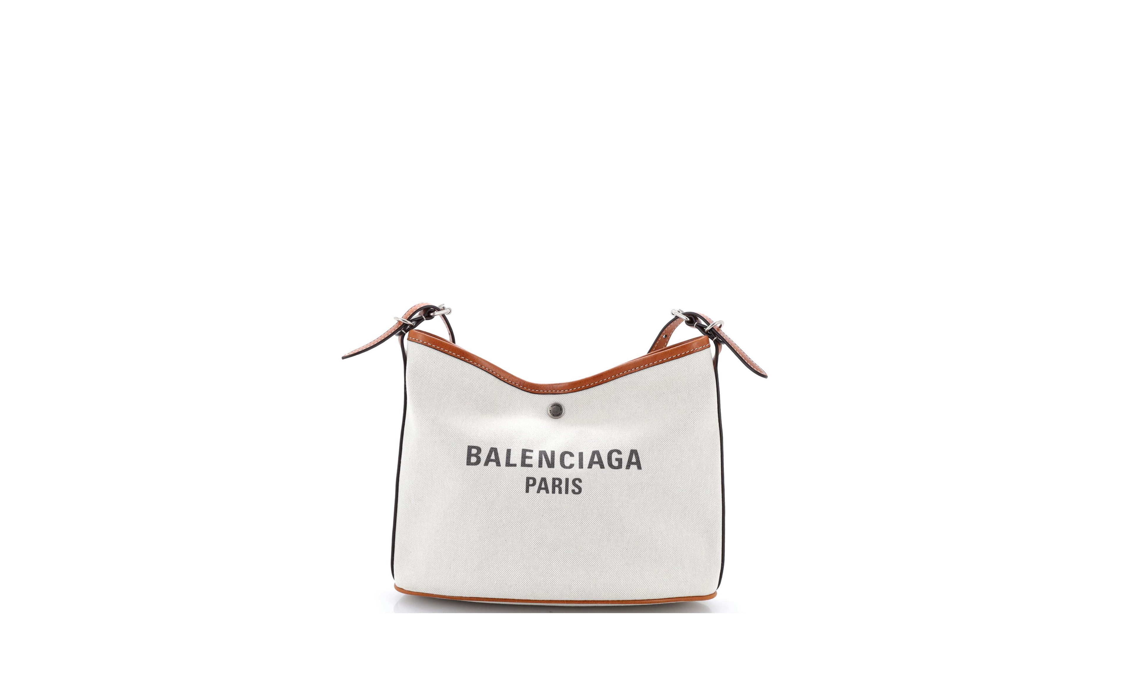Pre-Owned Balenciaga Small Canvas Biarritz Shoulder Bag