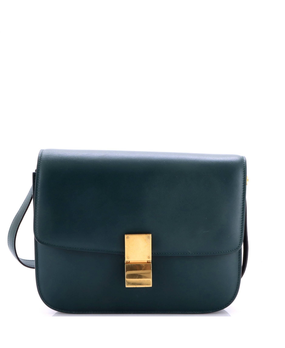 Pre-Owned Celine Classic Box Medium Smooth Leather Crossbody Handbag