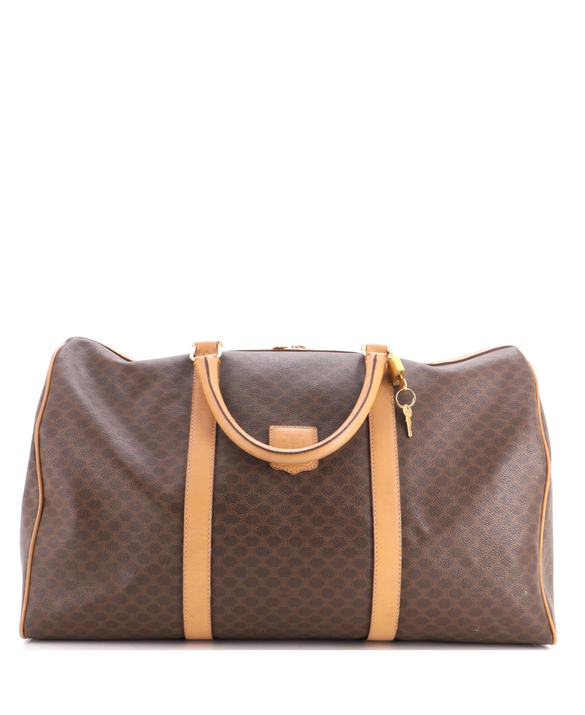 Pre-Owned Celine Vintage Macadam Coated Canvas Large Duffle Bag
