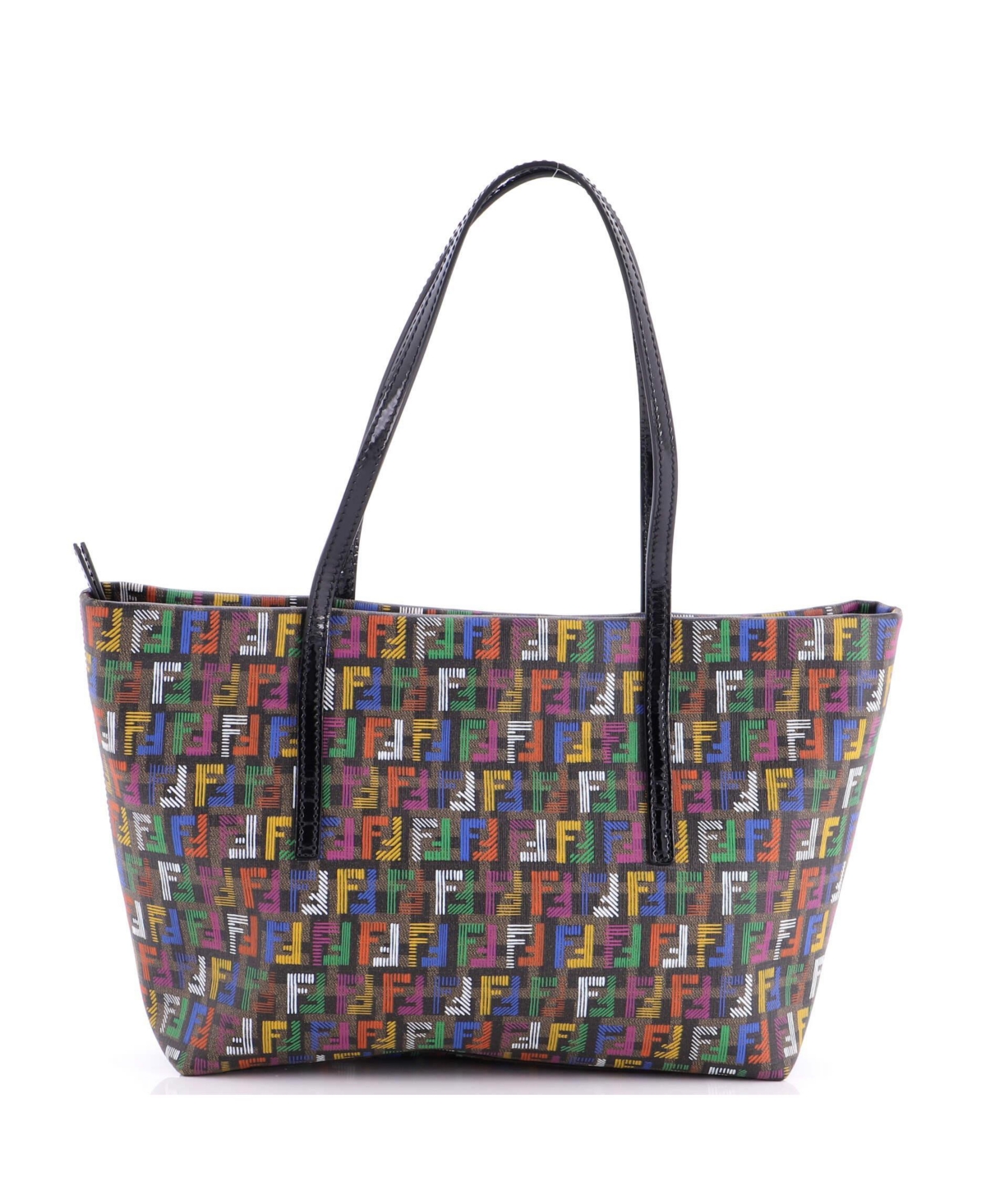 Pre-Owned Fendi Small Roll Tote Zucchino Coated Canvas