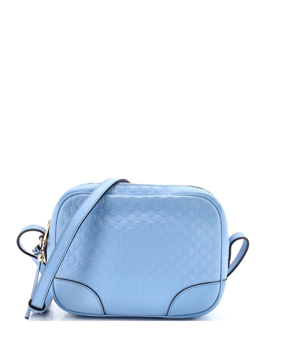 Pre-Owned Gucci Mini Bree Disco Crossbody Bag Microguccissima Leather - Blue