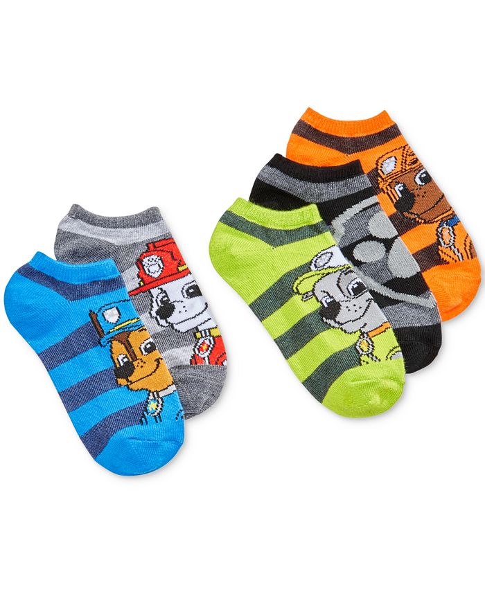 PAW Patrol Nickelodeon's® 5-Pk. Striped No-Show Ankle Socks, Toddler Boys &  Little Boys - Macy's