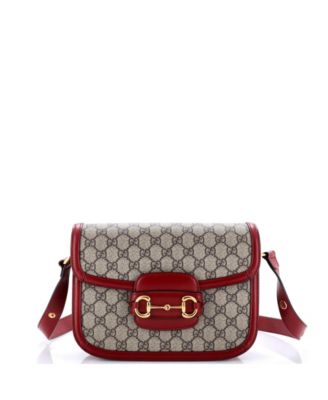 Small Horsebit 1955 Shoulder Bag GG Coated Canvas with Leather