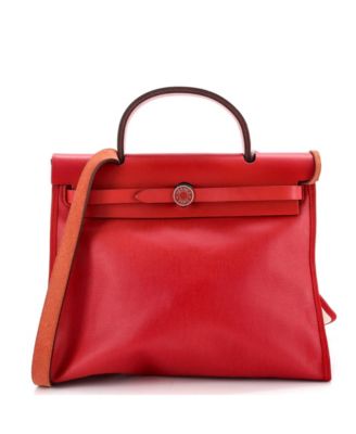Herbag Zip Top Handle Medium Canvas and Leather Satchel