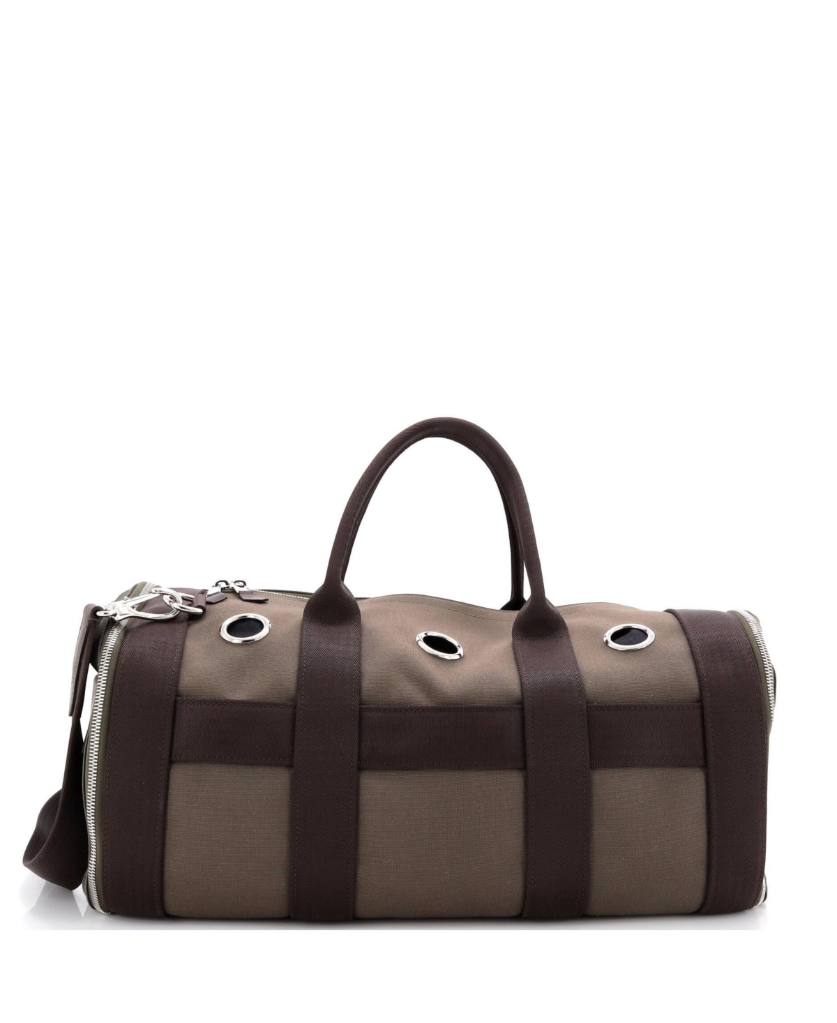 Pre-Owned Hermes Carrying Dog Bag Canvas