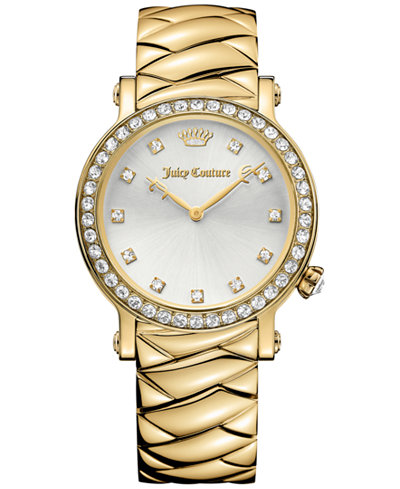 Juicy Couture Women's La Luxe Gold-Tone Stainless Steel Bracelet Watch 36mm 1901488