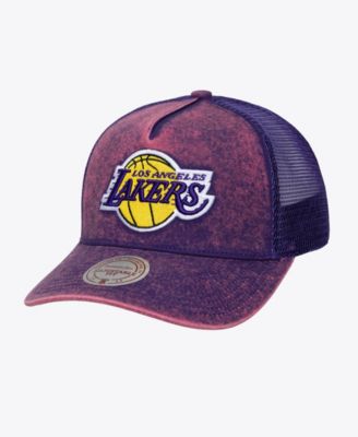Men's Purple Los Angeles Lakers Gameday Snow Wash Adjustable Trucker Hat