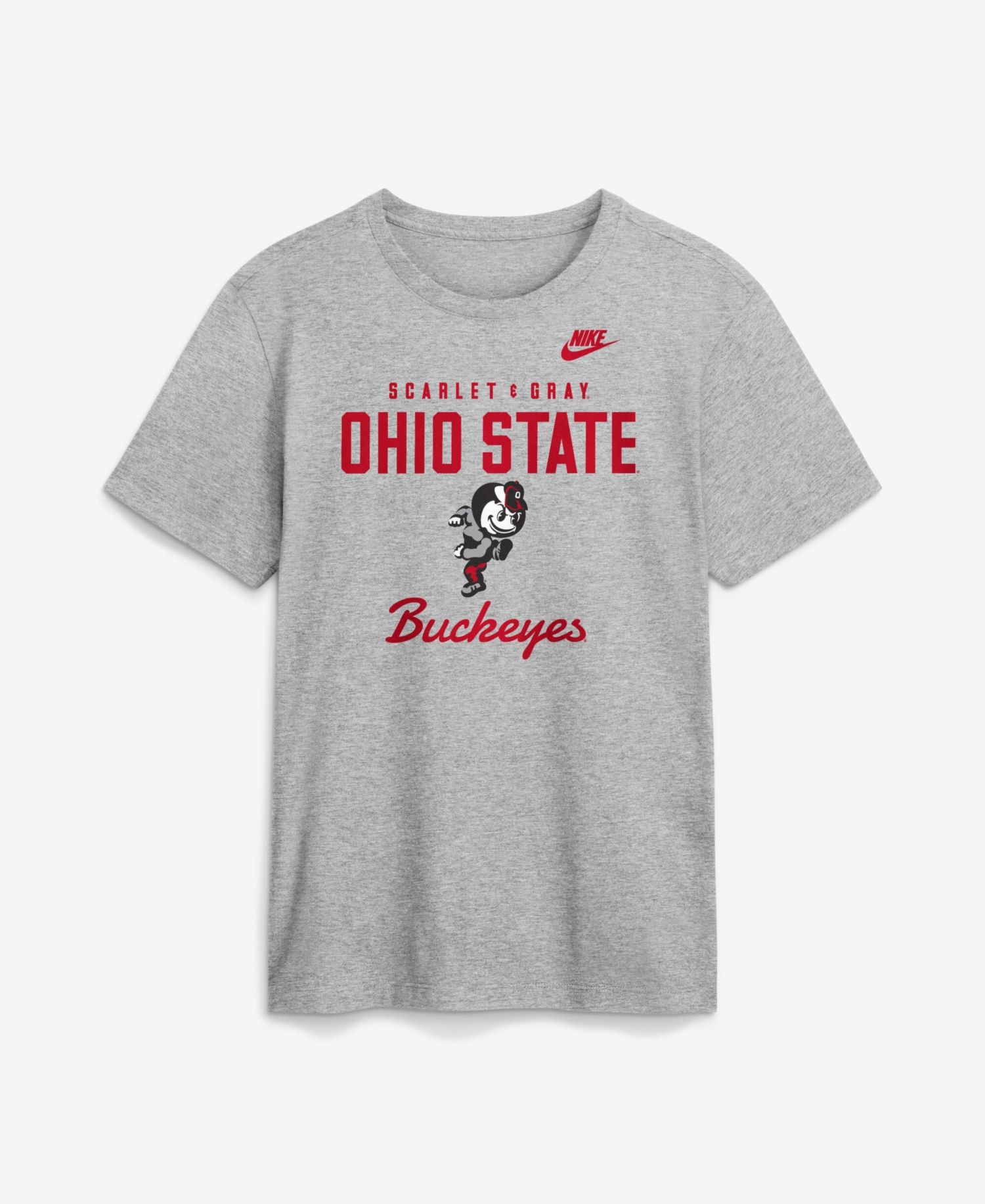Men's Gray Ohio State Buckeyes Legacy Stacked Established T-Shirt