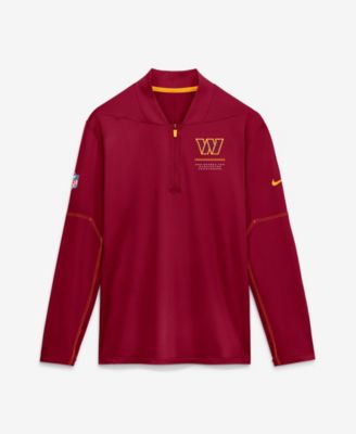 Men's Burgundy Washington Commanders Sideline Logo Glory Midweight Dri-FIT Half-Zip Pullover