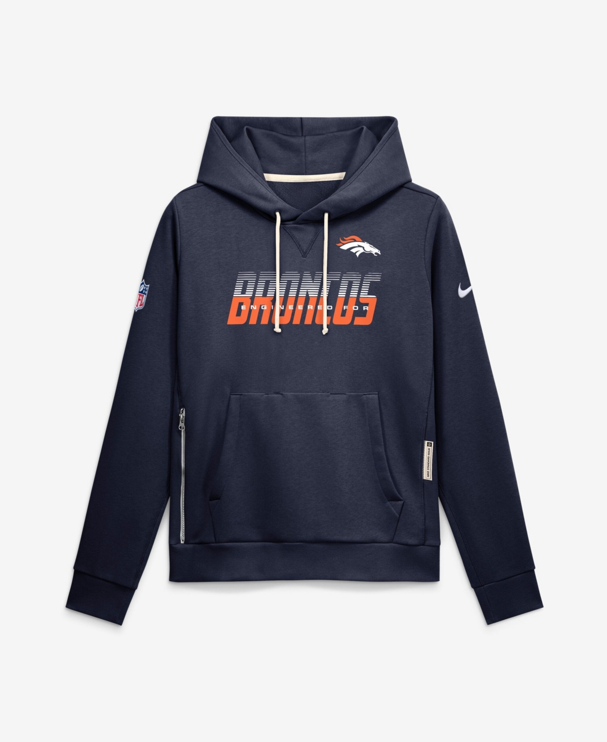 Nike Women's Denver Broncos Sideline Standard Issue Dri-fit Long-Sleeve Hoodie