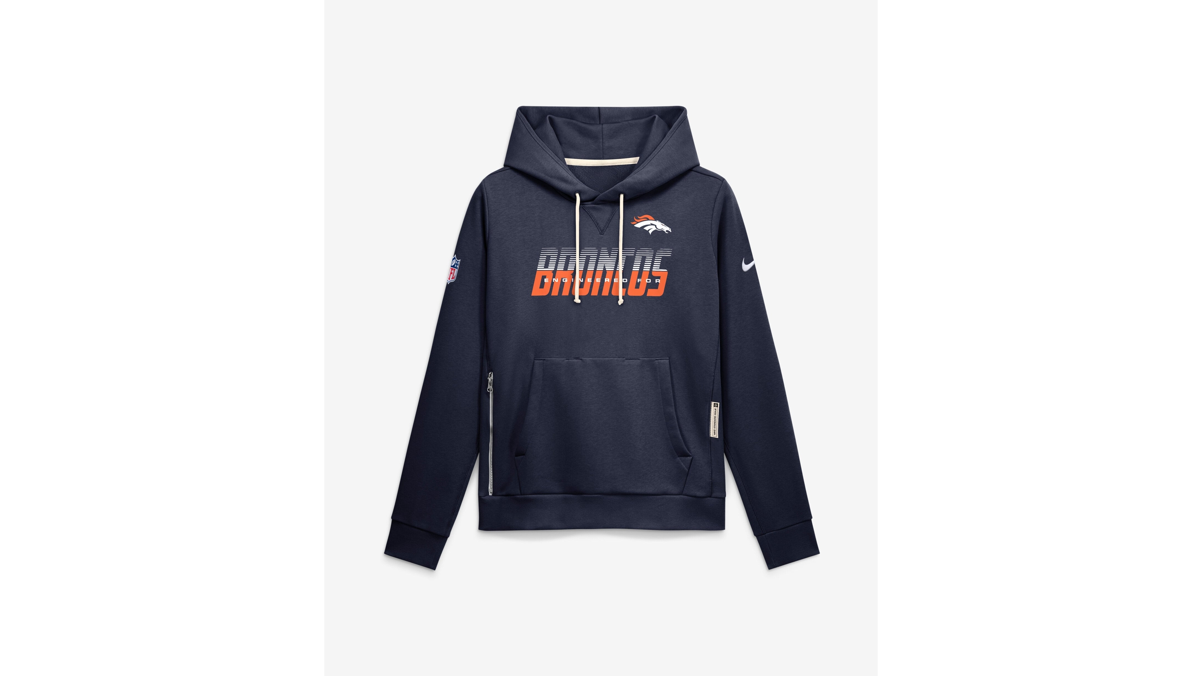 Nike Women's Denver Broncos Sideline Standard Issue Dri-fit Long-Sleeve Hoodie