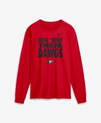 Men's Red Georgia Bulldogs 2026 Sideline Slogan Dri-FIT Long Sleeve T-Shirt
