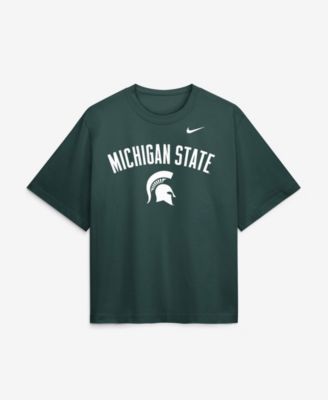 Women's  Green Michigan State Spartans Arch Logo Boxy T-Shirt